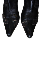 Oscar de la Renta black beaded booties (38)