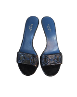 Gucci Cobalt Horsebit Heels