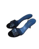 Gucci Cobalt Horsebit Heels