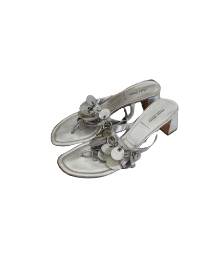 Miu Miu Silver Sandals