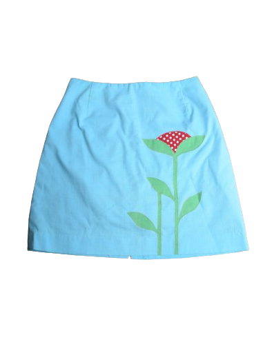 Blue Summer Flower Skort