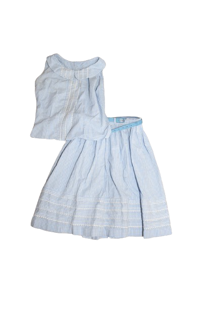 60's Blue Gingham Set