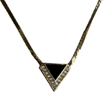 Dior Vintage Crystal & Enamel Pendant Necklace