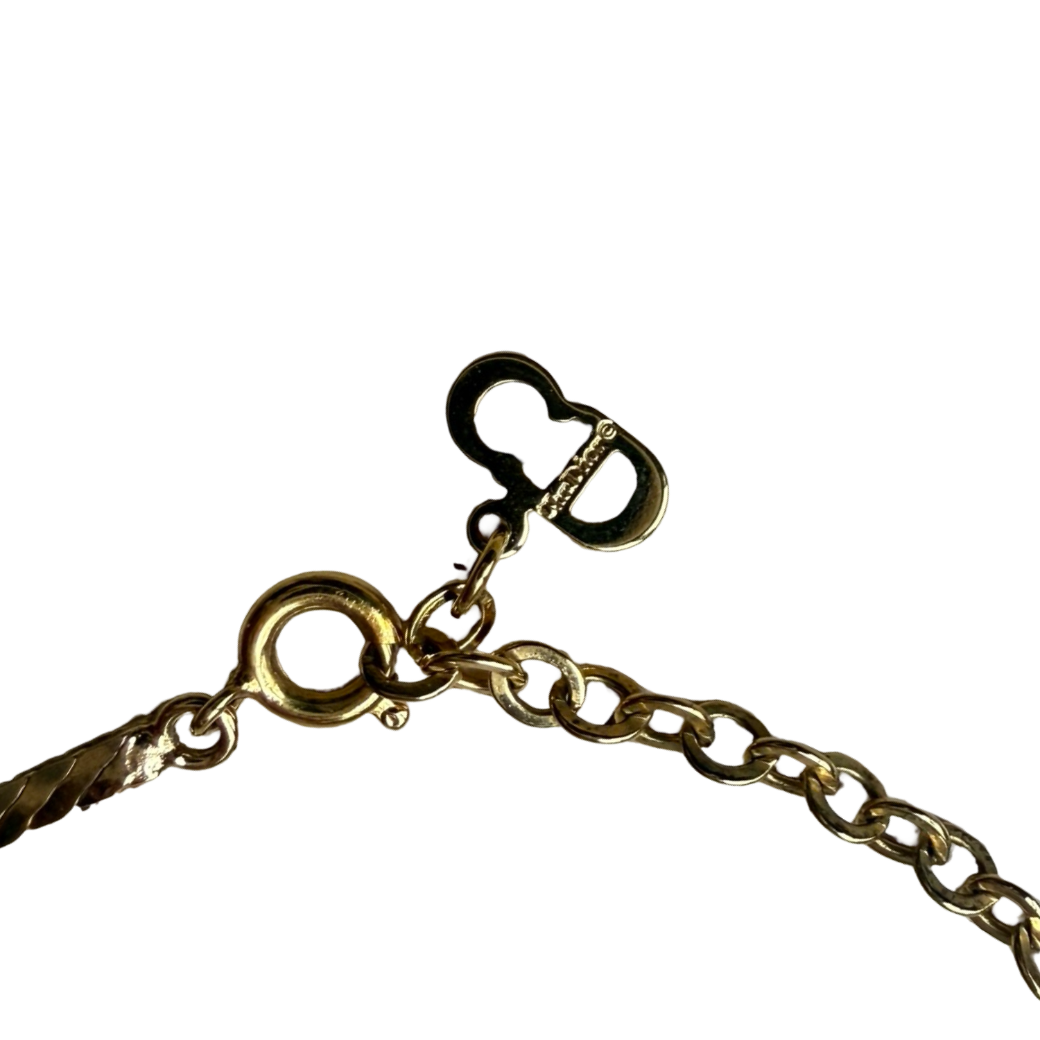 Dior Vintage Crystal & Enamel Pendant Necklace