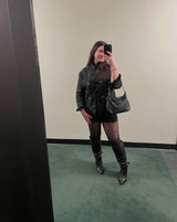 Black Asian tang jacket with fur - tuv #99875