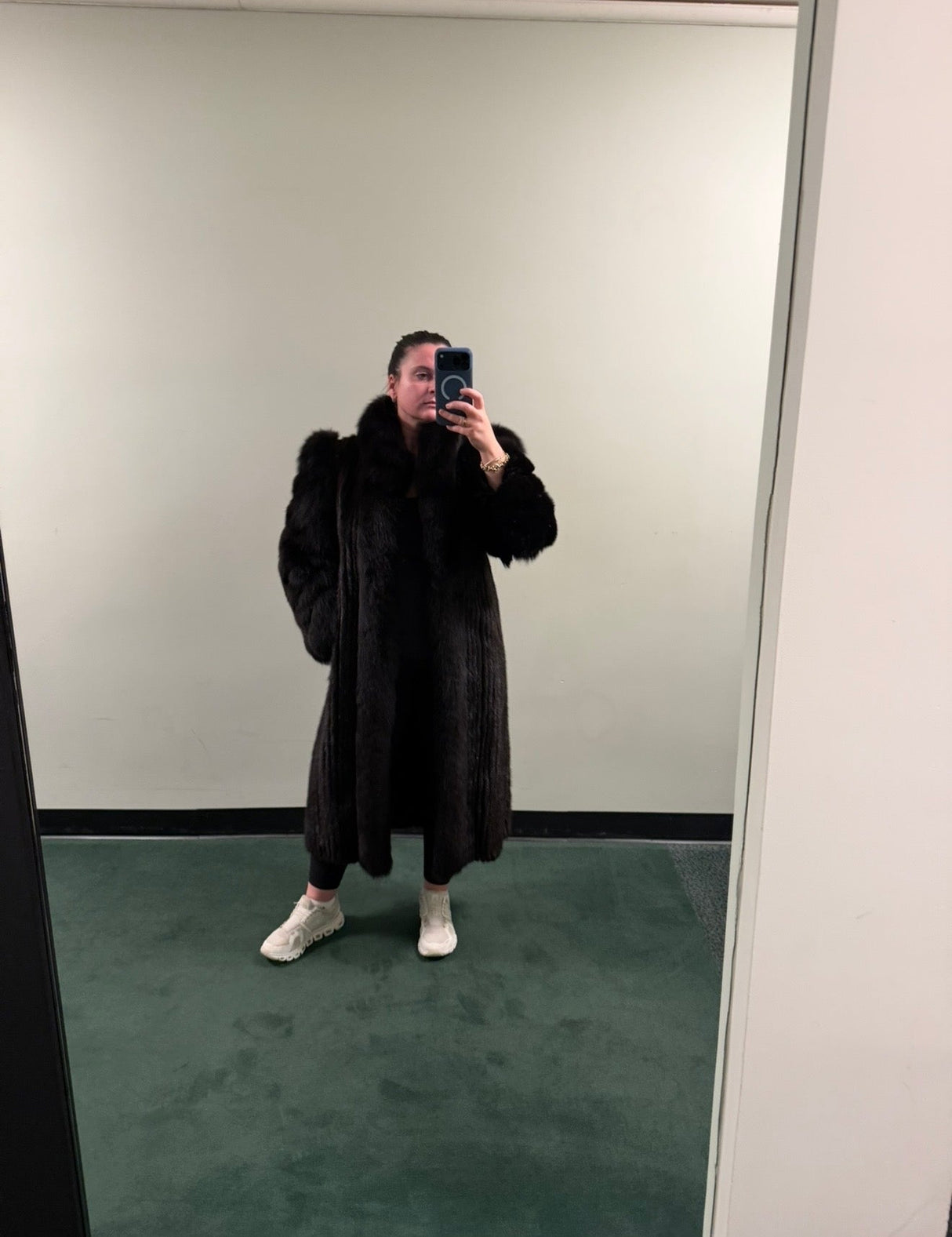 Rare dark mink with fox fur trim TUV #11