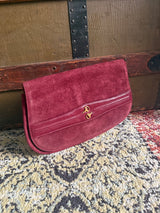 Gucci Vintage Suede Horsebit Clutch