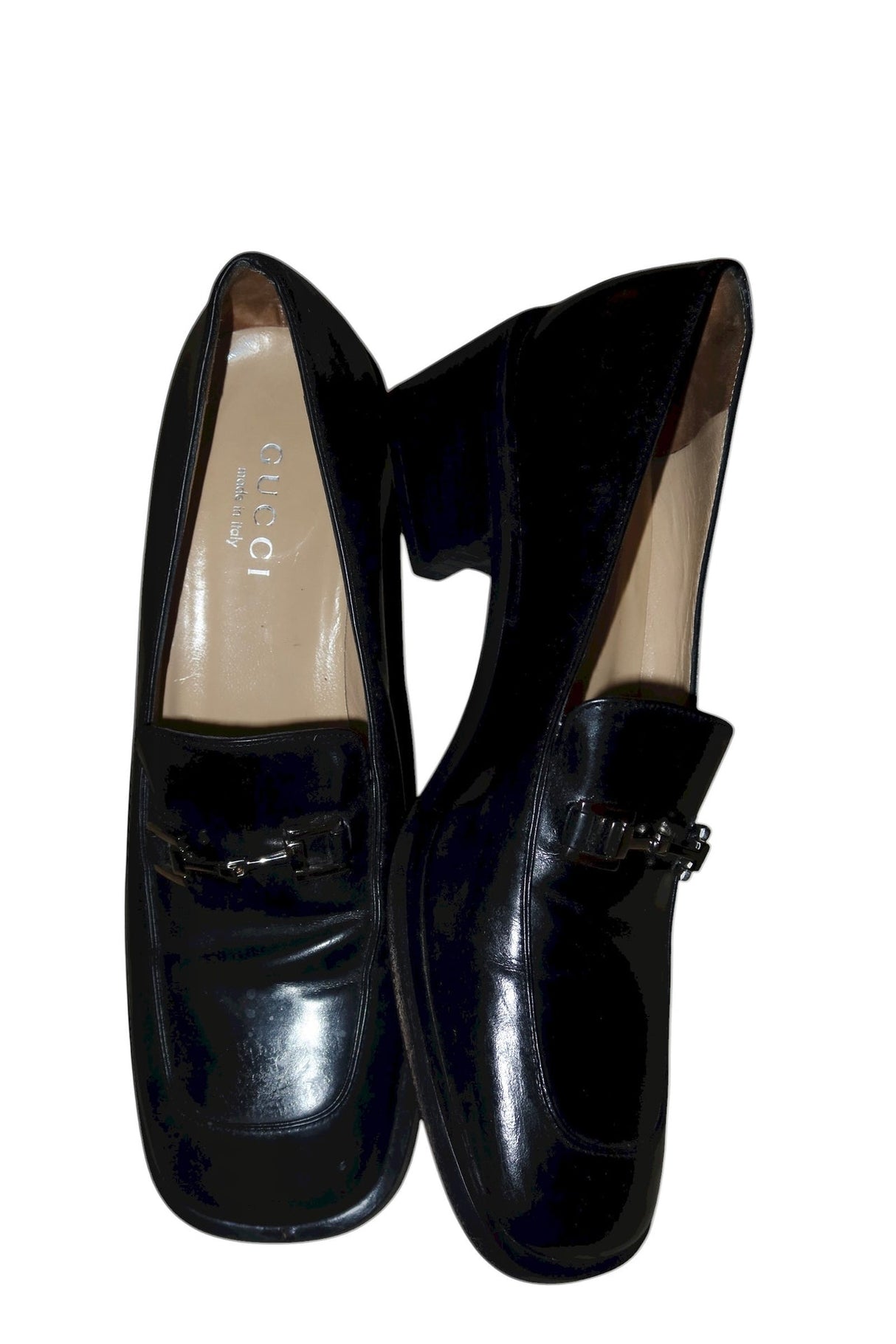 Gucci black squared toe loafers (8.5)
