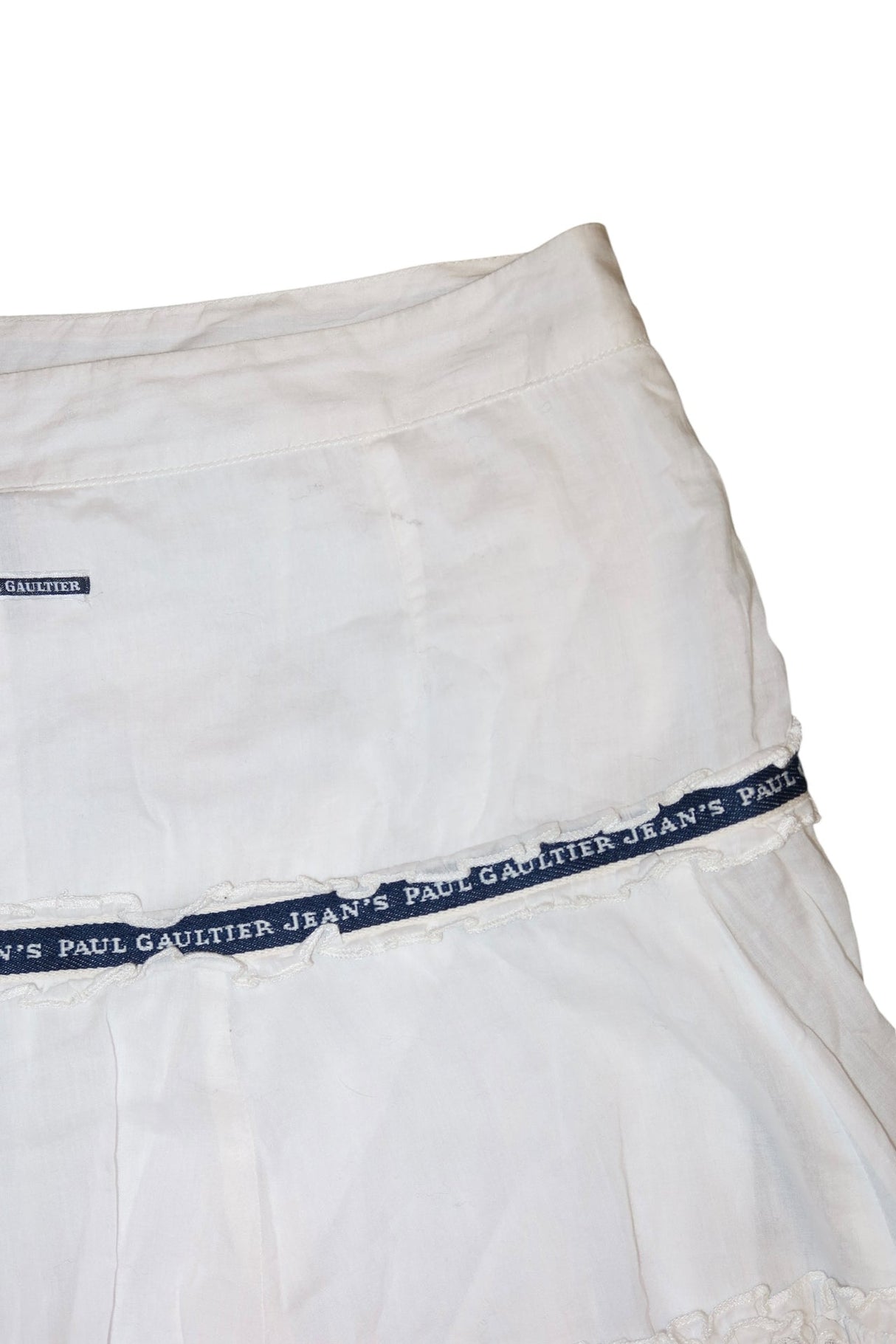 Jean Paul Gaultier white ruffle skirt