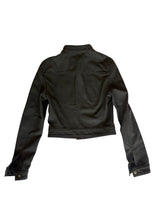 Prada black cropped moto jacket (sz 38)