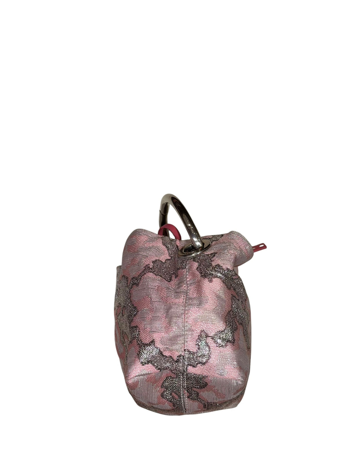 Prada pink brocade mini evening bag