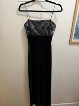 J.S. Boutique velvet dress with beaded bodice