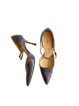 Manolo Blahnik purple lizard leather heels (38.5)
