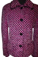 Escada pink and black jacket with black beads