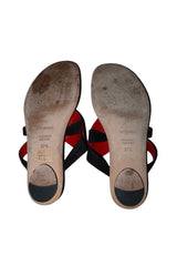 Sergio Rossi red heart sandals (37.5)