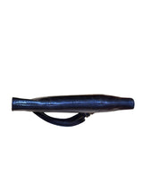 Gucci metallic blue snakeskin bag