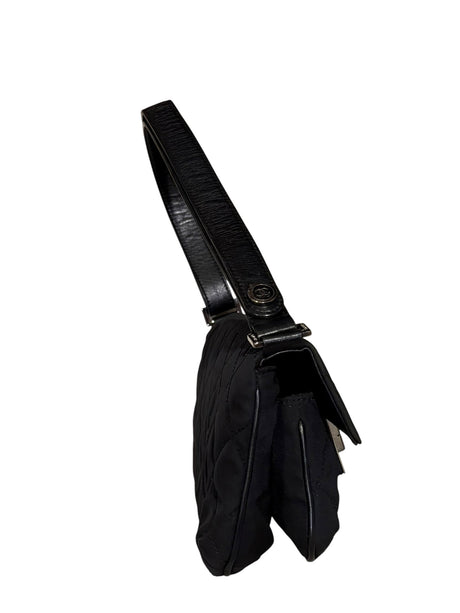 Chanel giant Mademoiselle black quilted nylon flap bag