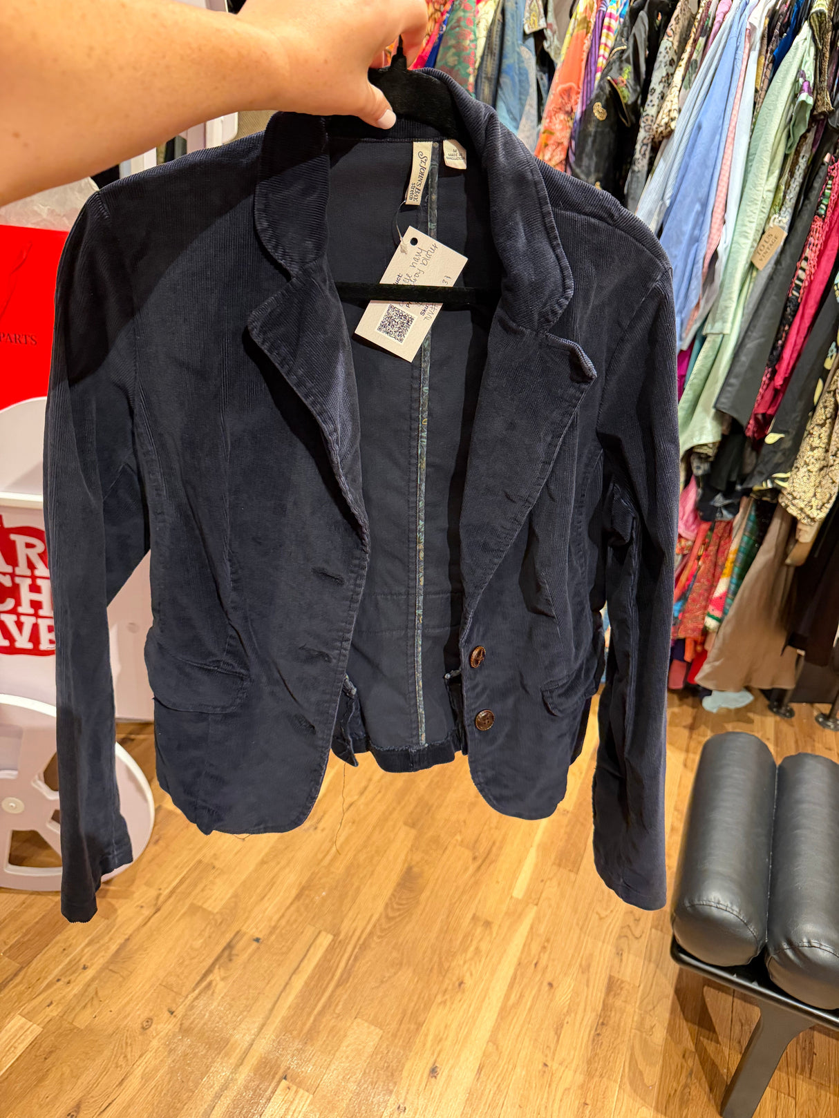 Vintage navy courduroy blazer - TUV #122231