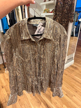 Green silk paisley shirt TUV #325678