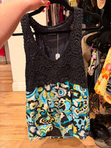Pucci inspired cotton crochet tank top - sku tuv #155