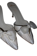Delman white heels with bow (7)