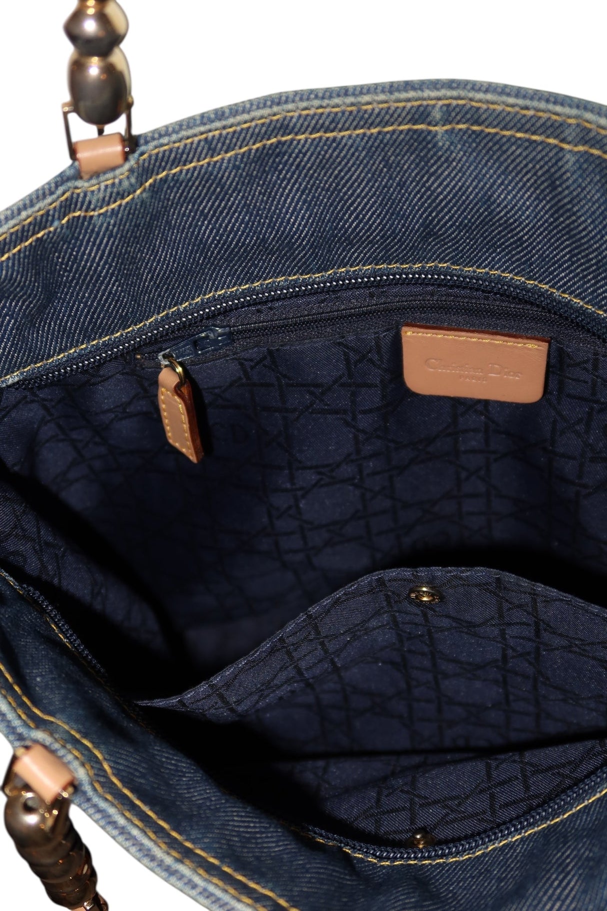 Dior denim tote bag