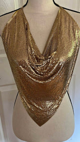 Rare 1980s gold mesh top - TUV #99898