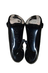 Dior black round toe heels with CD logo (39.5)