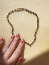 14K Gold Panther Necklace with Tourmaline