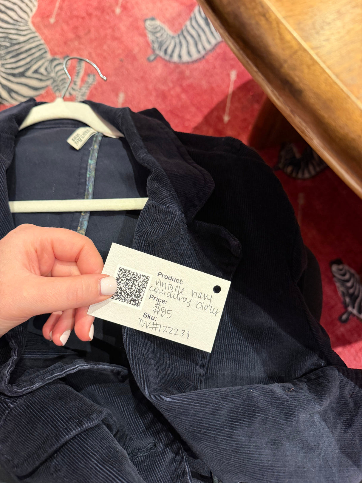 Vintage navy courduroy blazer - TUV #122231