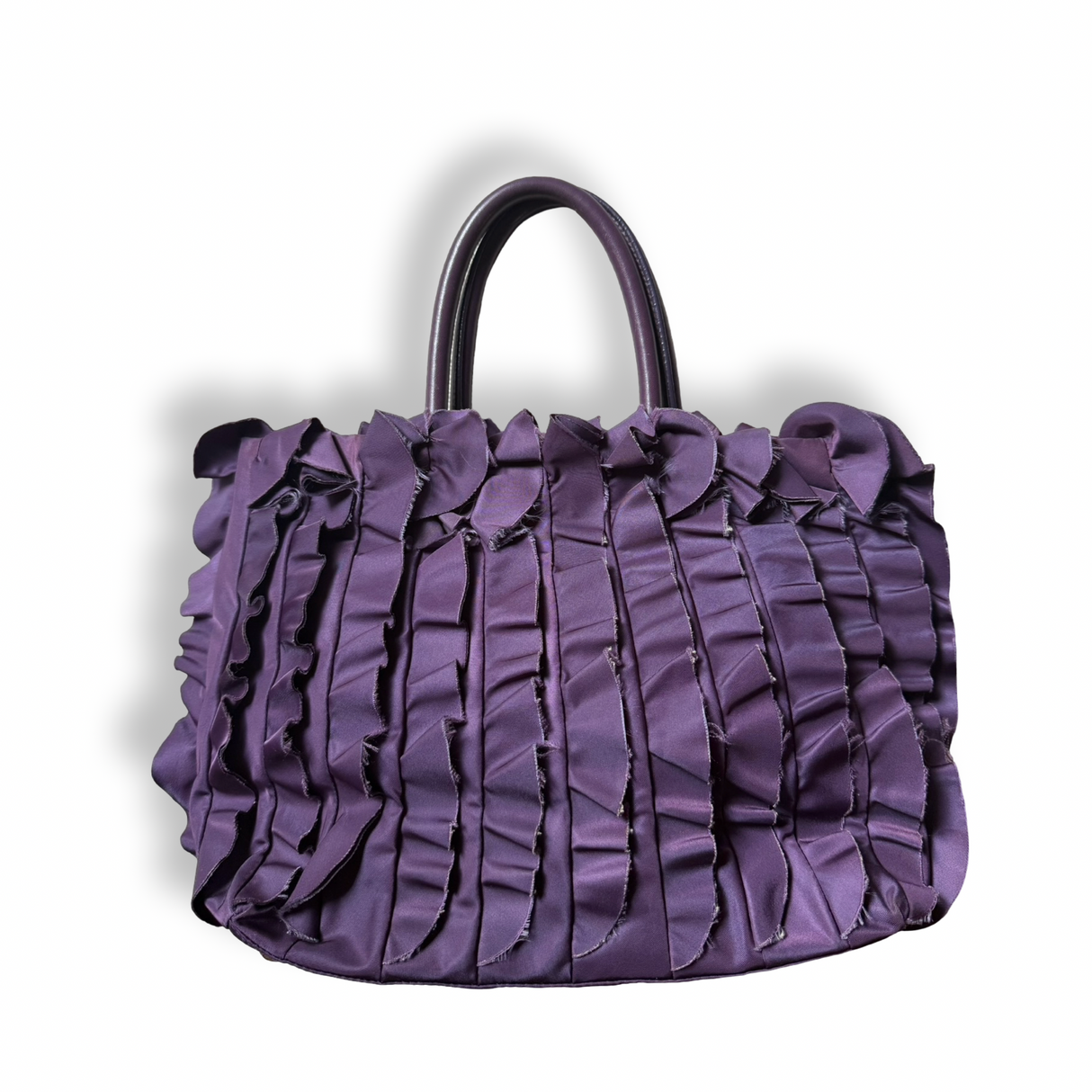 Prada Tessuto Ruffle Tote