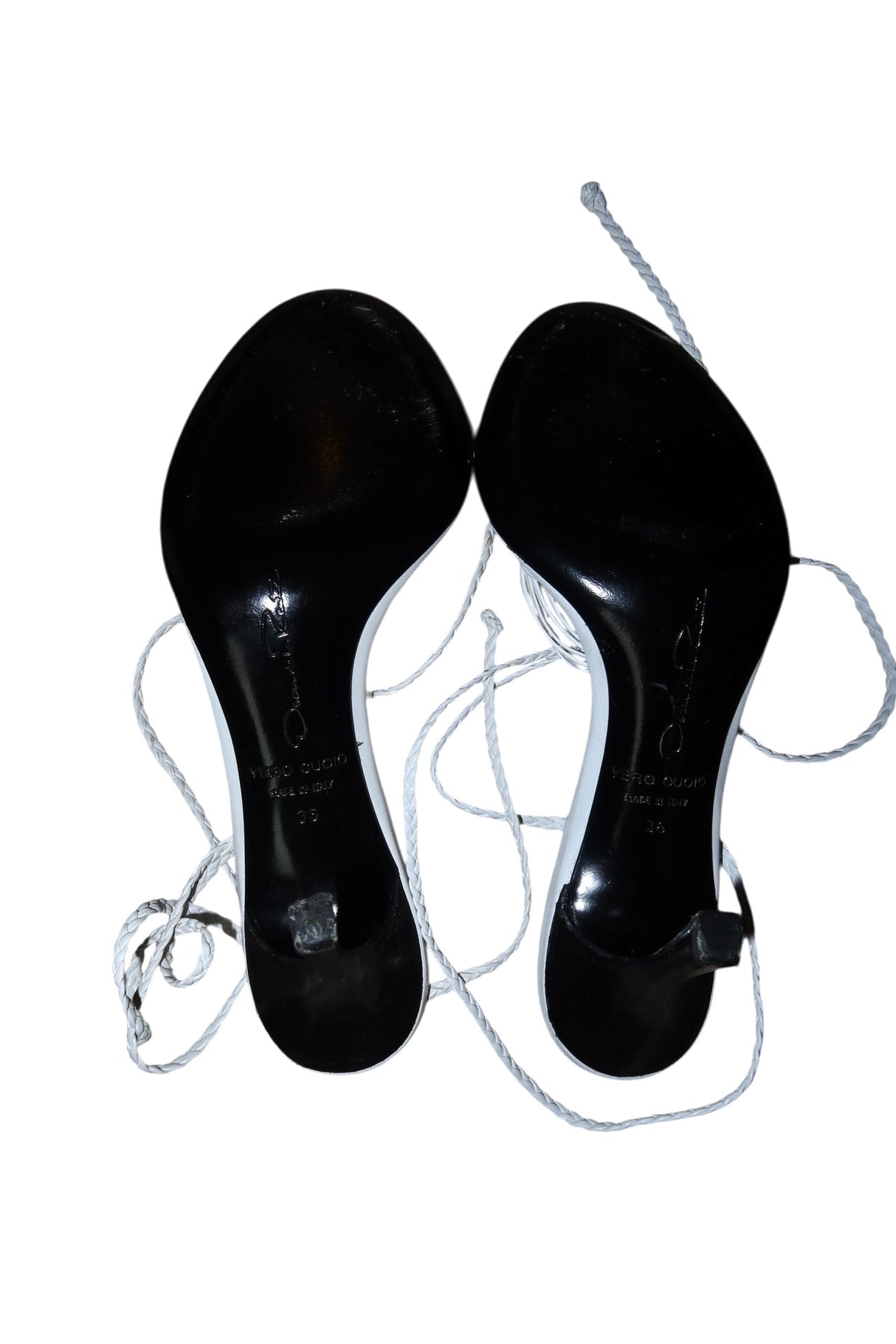 Oscar de la Renta white braided heels (36)