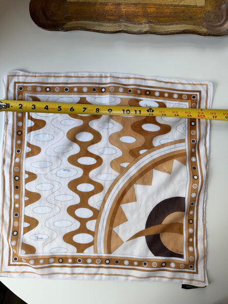 Vintage Emilio Pucci Brown/Mocha Cotton Scarf - 1960s/1970s era