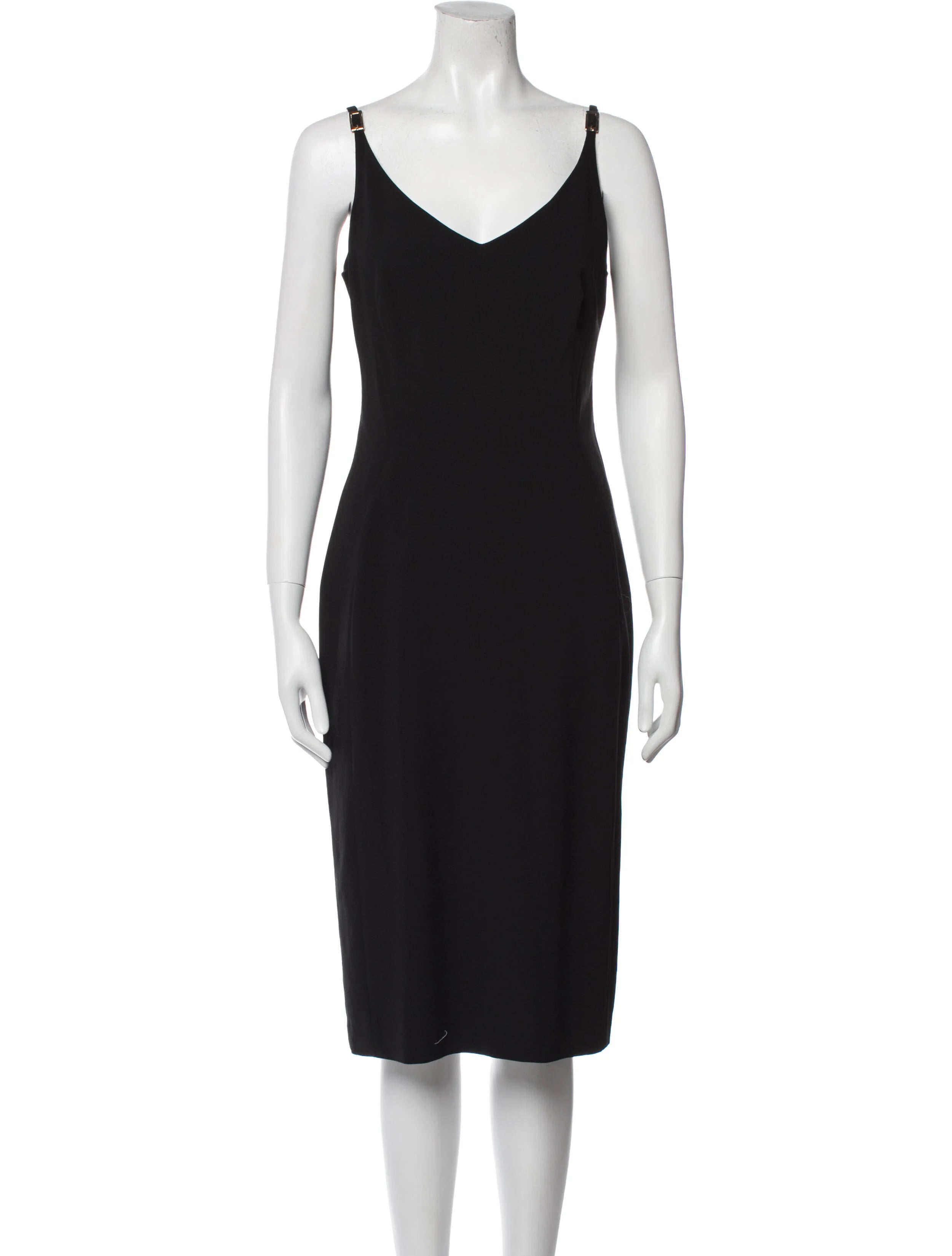 Escada Buckle Strap Midi  Dress