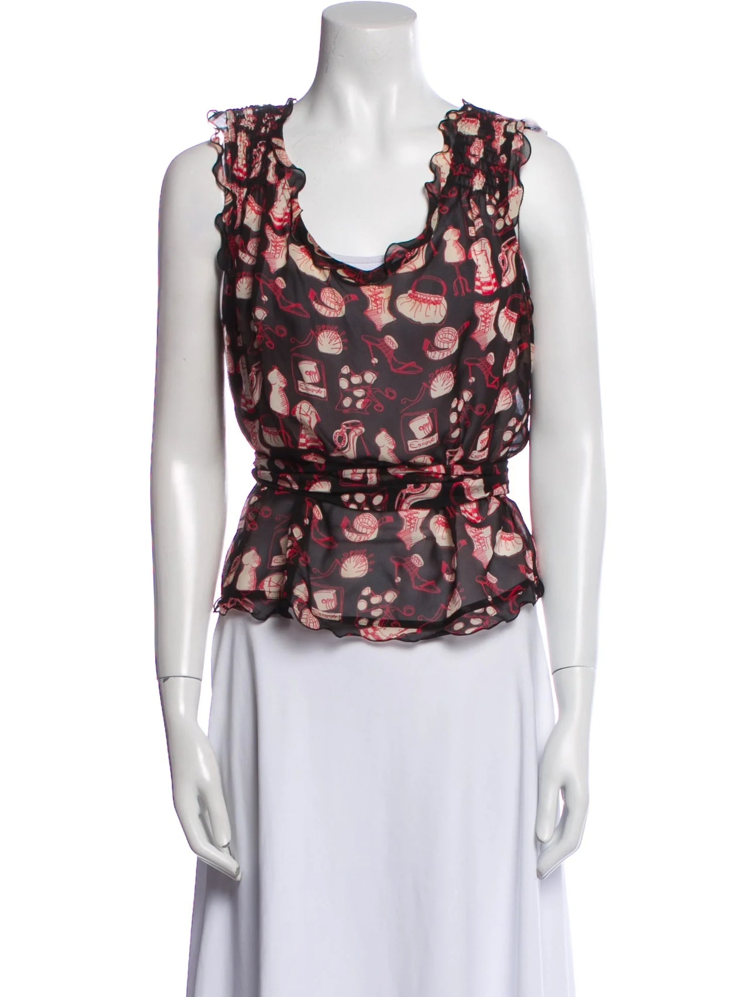 Escada Silk Accessories Top