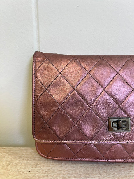CHANEL Matelasse 2.25 Chain Wallet Shoulder Bag Leather Pink (Copy)