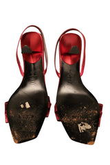 Moschino red glitter heels with bows (38.5)