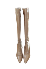 Beige Detail Knee-High Manolo Blahnik Boots
