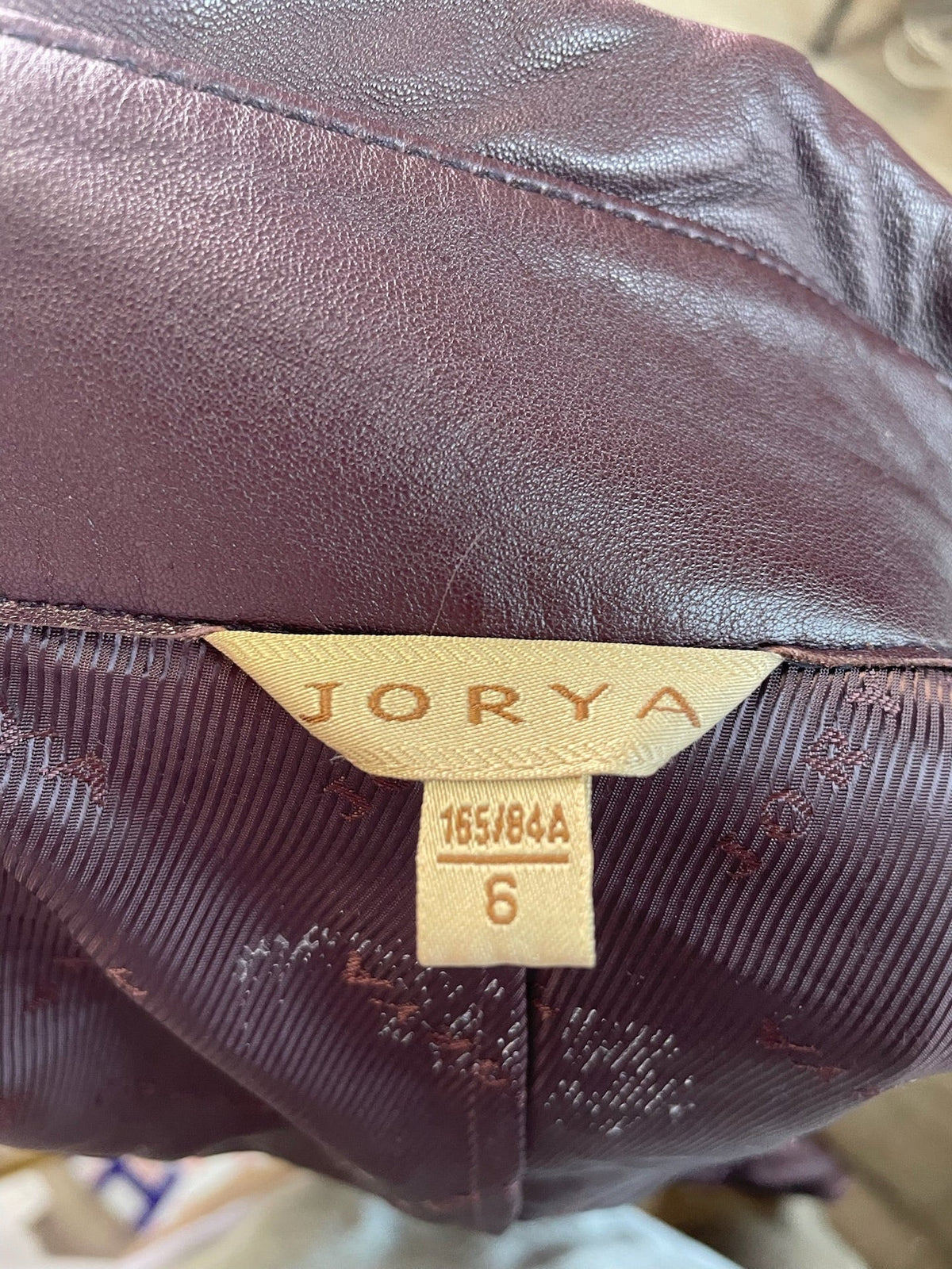 Deep Plum Leather Military Jacket