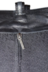 Dior black monogram boots with silver buckle detail (38.5)