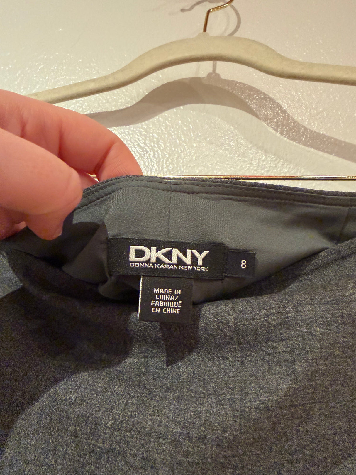 Vintage DKNY gray wool skirt size 8