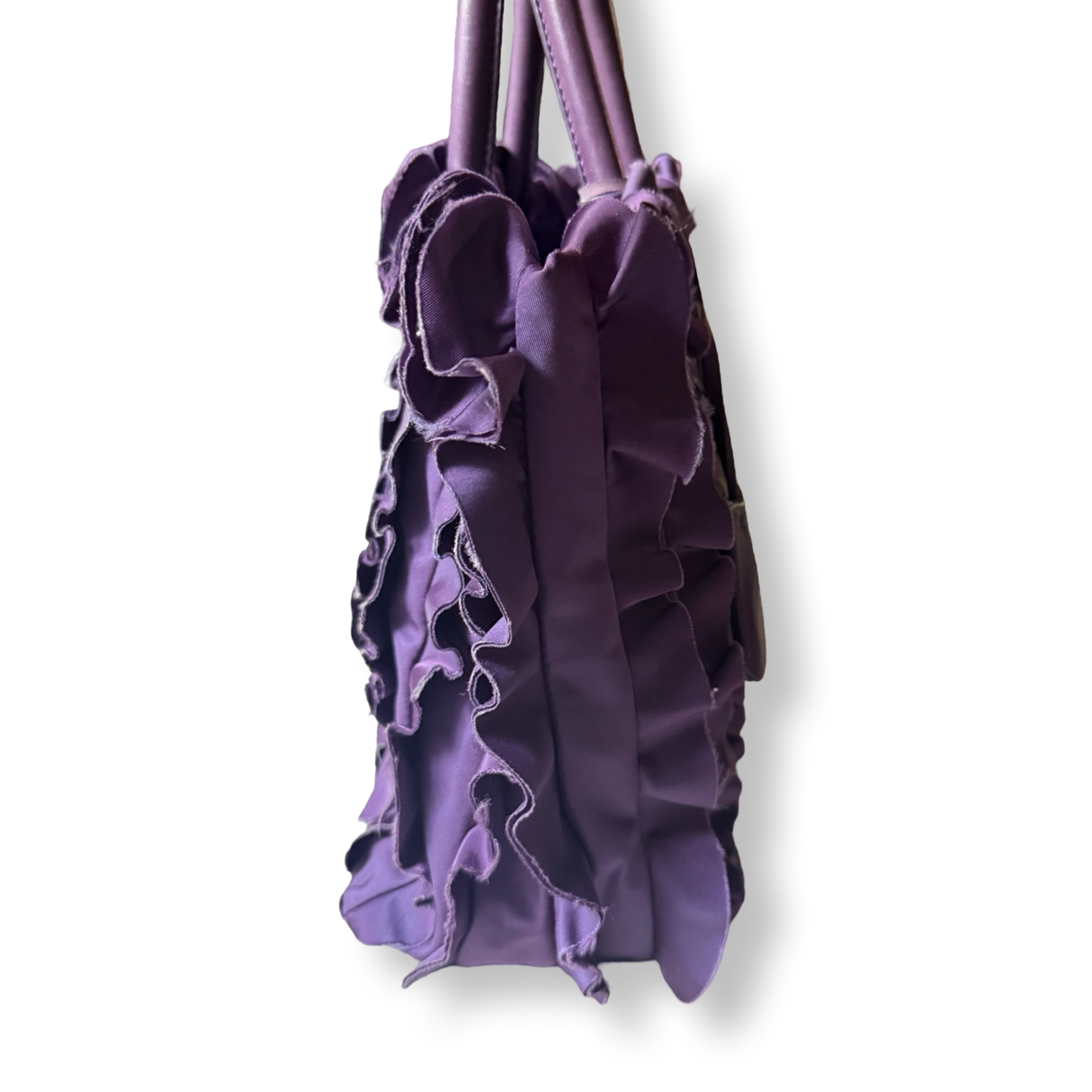 Prada Tessuto Ruffle Tote