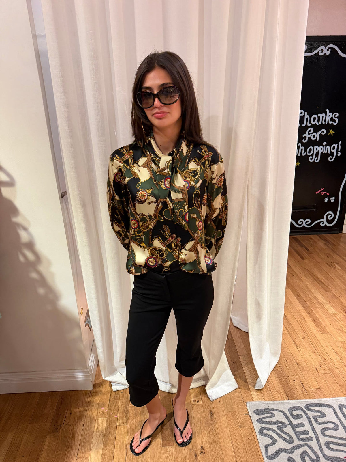 Vintage 100% silk top TUV #73