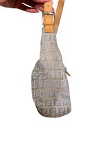 Fendi zucchino blue and beige shoulder bag