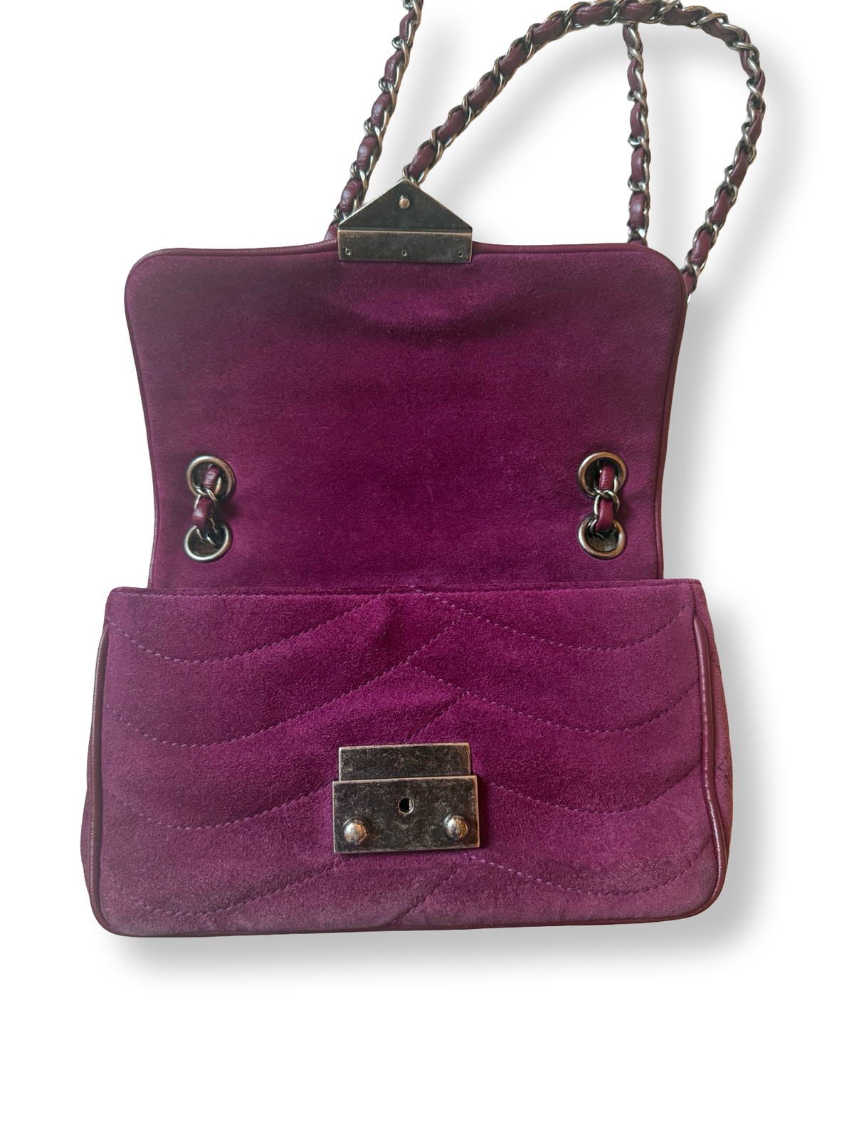 Chanel Suede Pagoda Flap Small