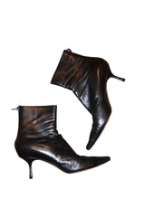 Jimmy Choo black leather booties (41)