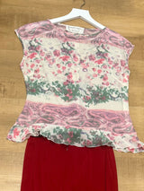 Emanuel Ungaro Sheer Floral Top