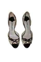 Jimmy Choo snakeskin heels with black bows (37)