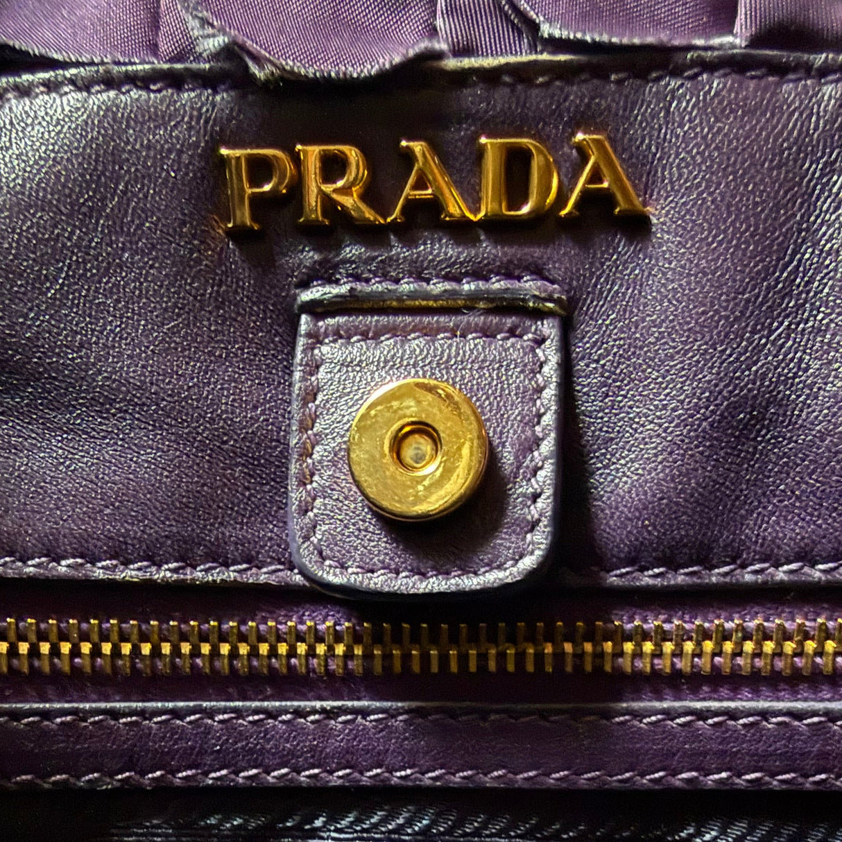 Prada Tessuto Ruffle Tote