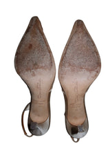 Oscar de la Renta mesh and embroidered flowers heels (38)